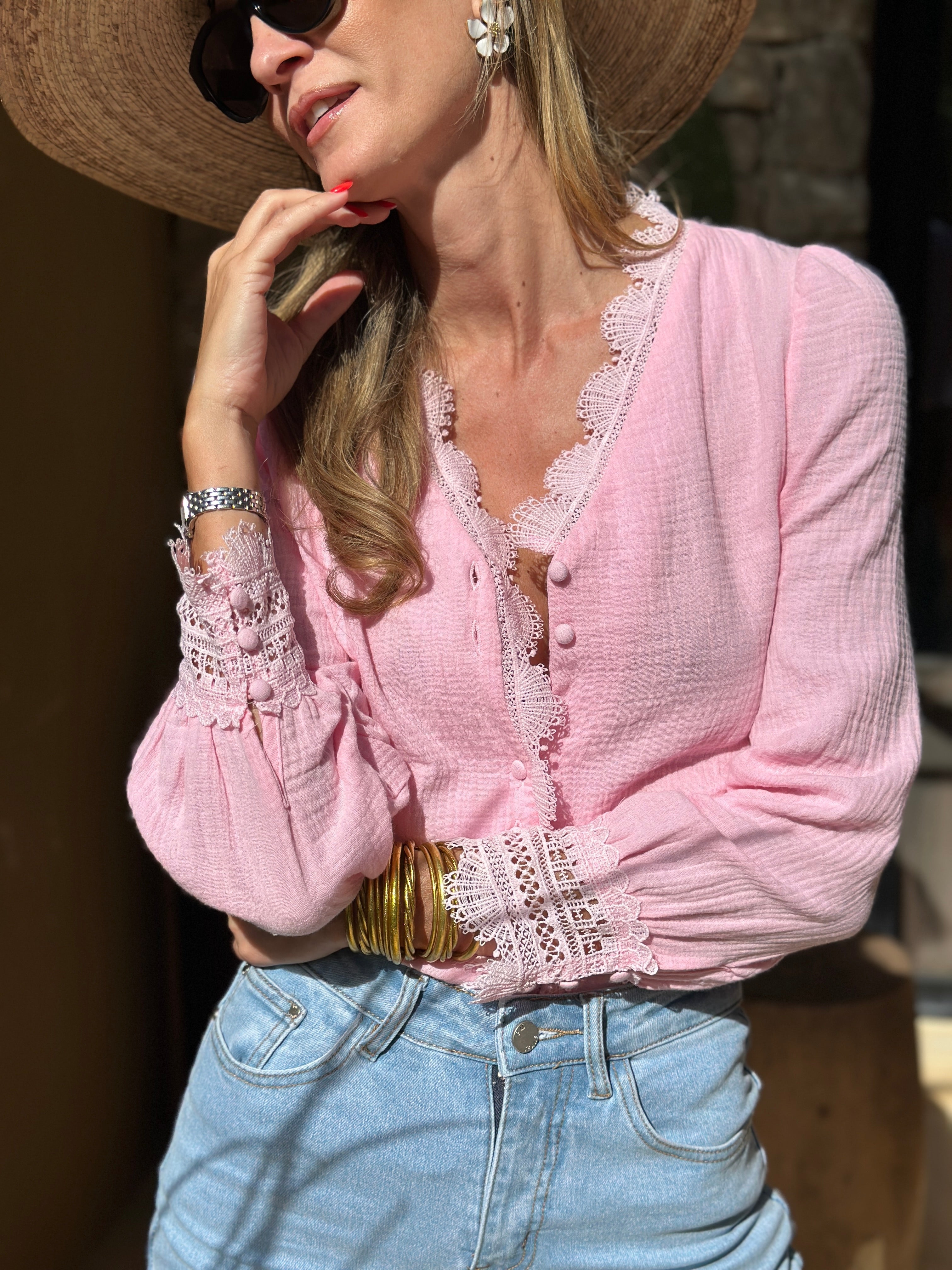 Chemise Opaline - Bonbon