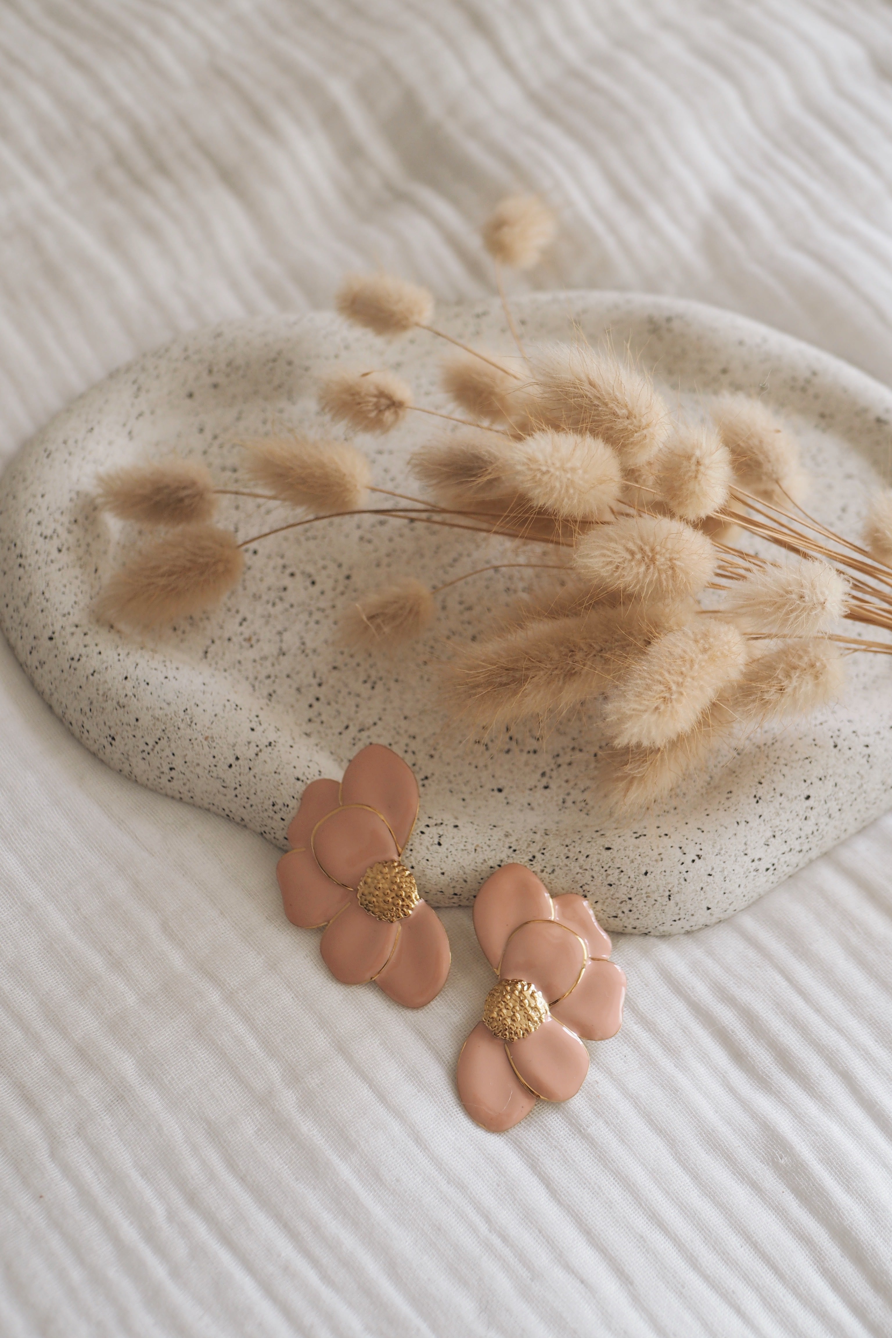 Boucles D'Oreilles Iris Roses
