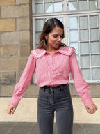 Blouse Vichy Col Claudine Anaëlle