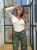 Pantalon Fluide Lola Kaki