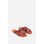 Vanessa Bruno - Sandales En Raphia & Cuir - Multico/Rose