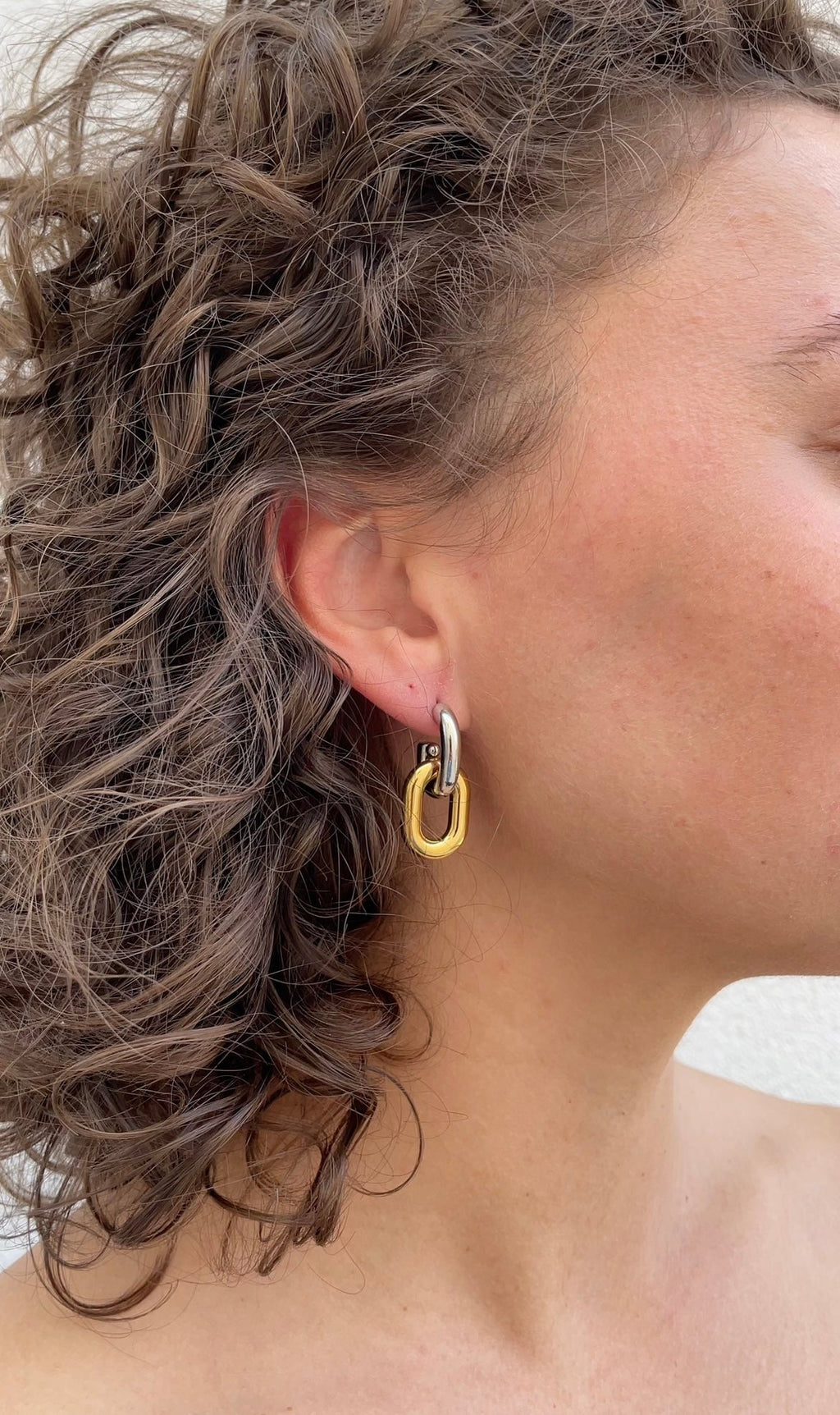 Boucles D'Oreilles Mini Oval X Hoops