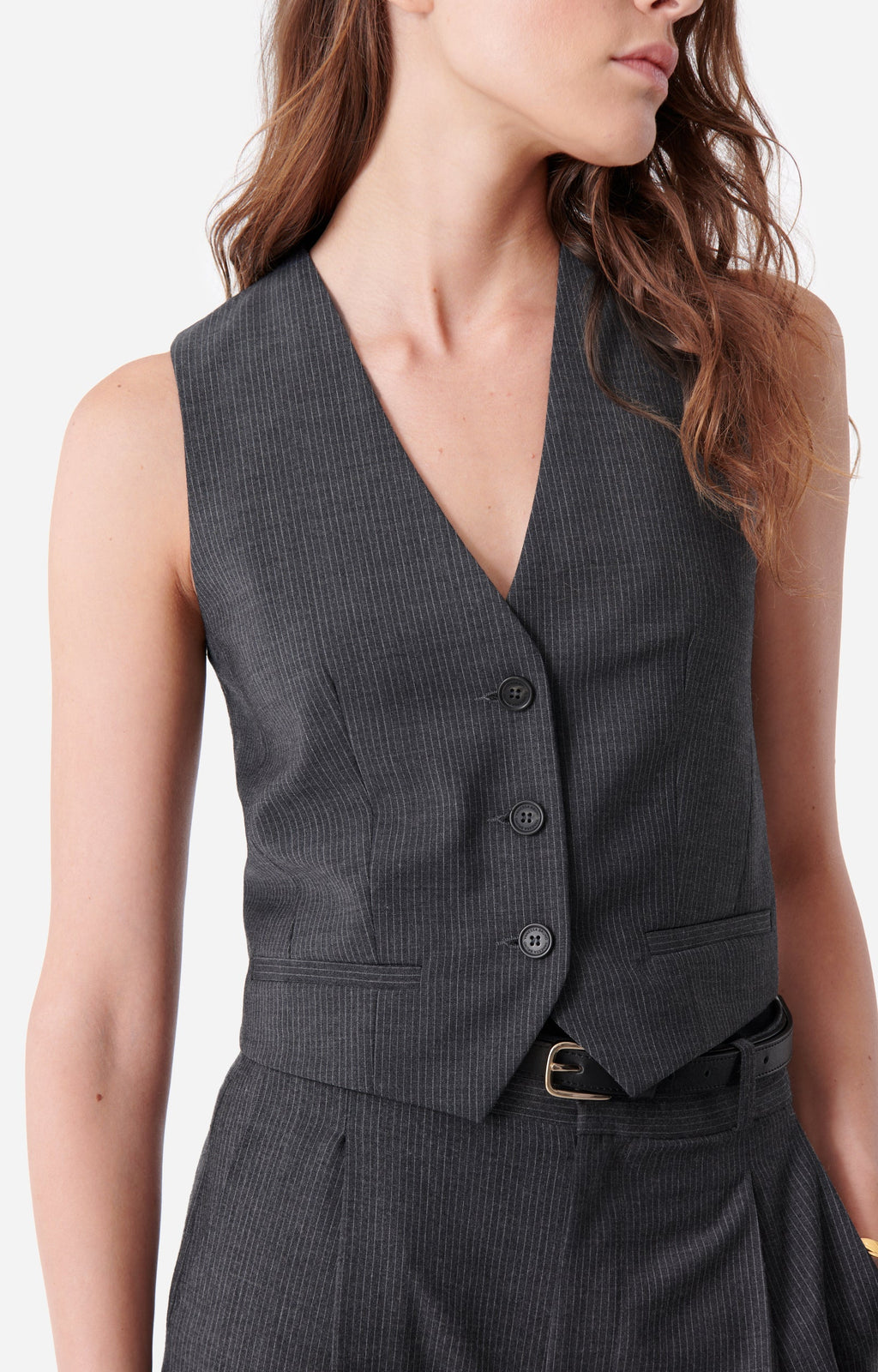 Vanessa Bruno - Gilet De Costume Denso - Anthracite Chine