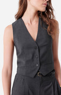 Vanessa Bruno - Gilet De Costume Denso - Anthracite Chine