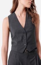 Vanessa Bruno - Gilet De Costume Denso - Anthracite Chine