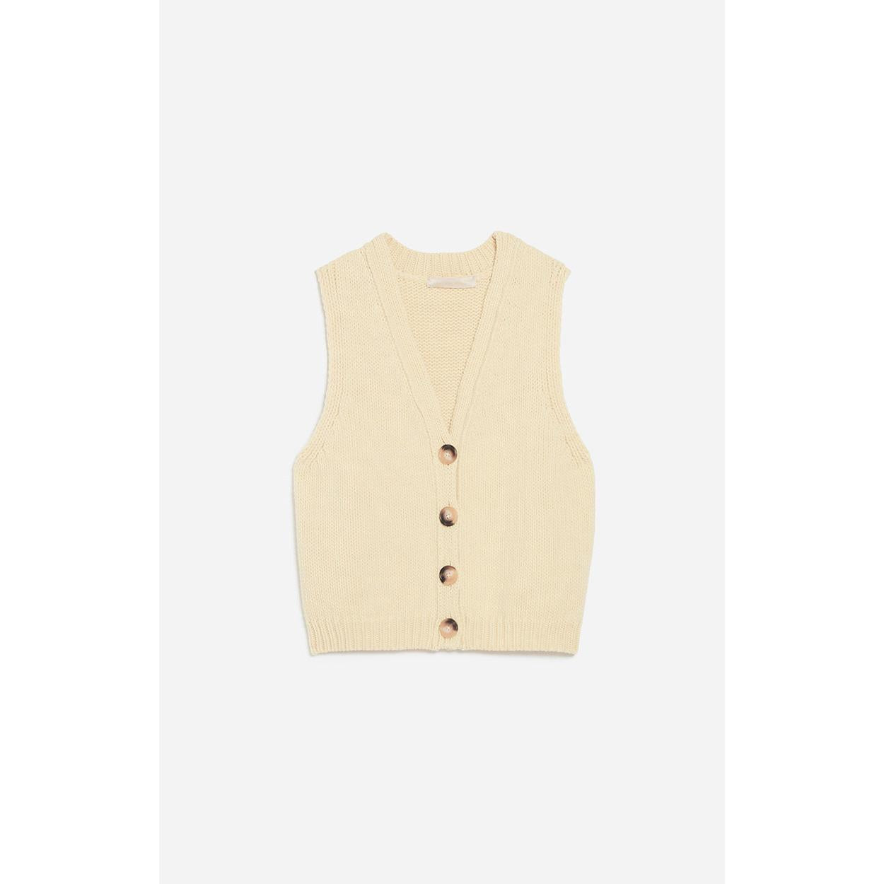 Vanessa Bruno - Cardigan Sans Manches Dounya - Citrus