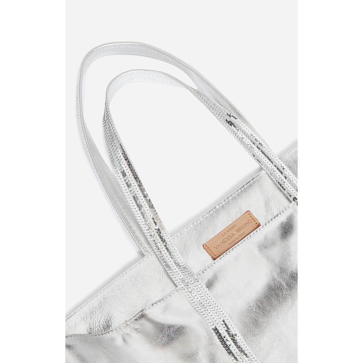 Vanessa Bruno - Cabas L En Cuir Lisse - Argent