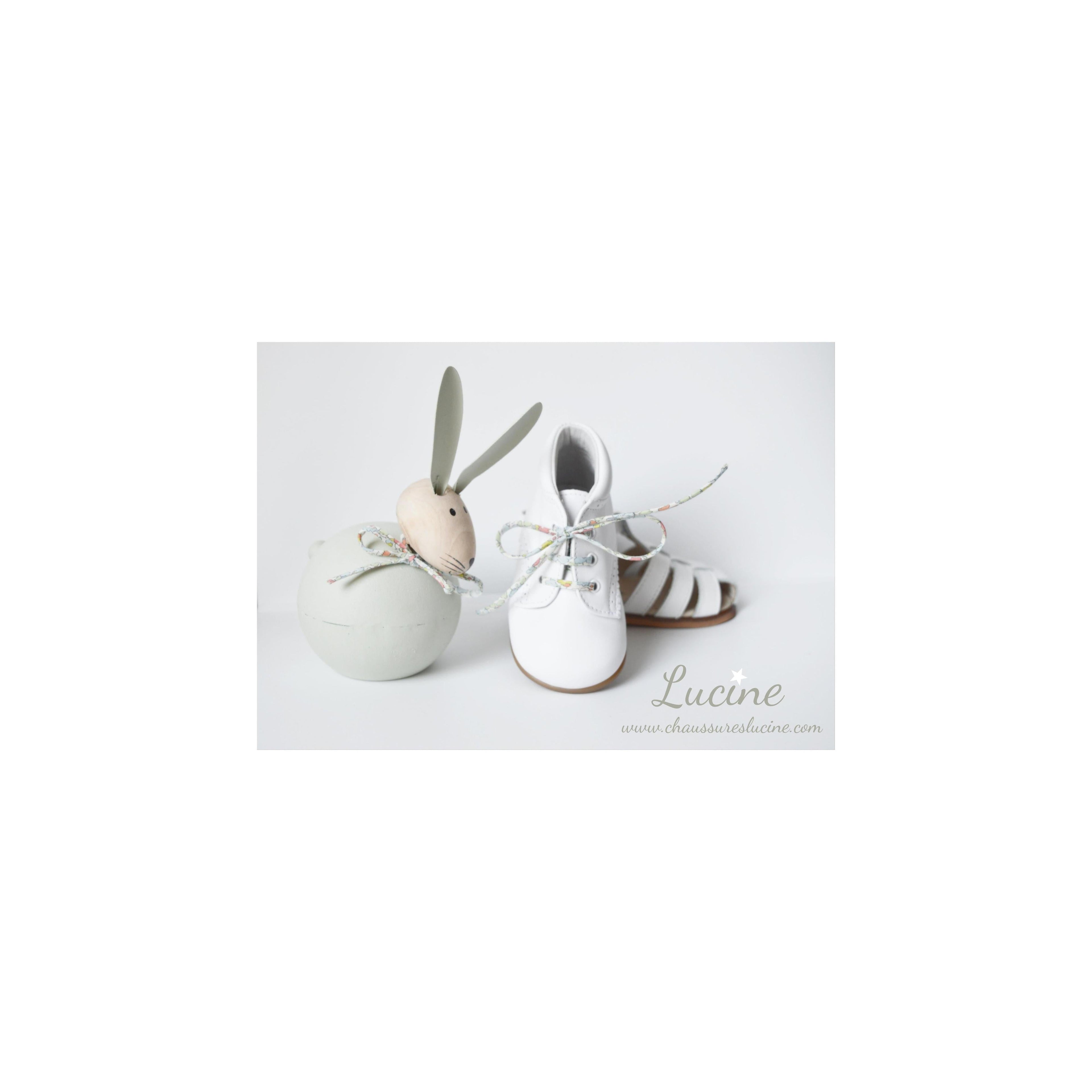 Chaussures Botillons Souples Azylis Épurés - Cuir Blanc - Mixte