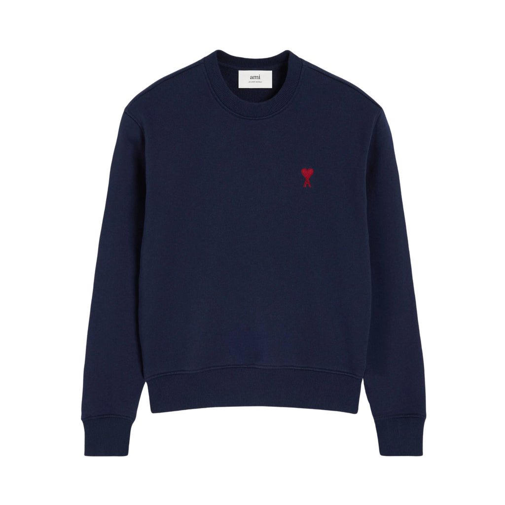 Ami Paris - Sweatshirt Ami De Coeur – Bleu Marine Rouge