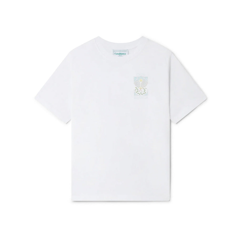 Casablanca - T-Shirt Tennis Pastel - Blanc