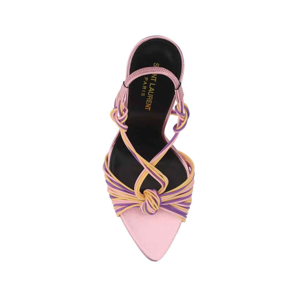 Saint Laurent Pool 105 Heel Sandals - Pink - Femme