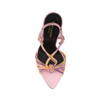 Saint Laurent Pool 105 Heel Sandals - Pink - Femme