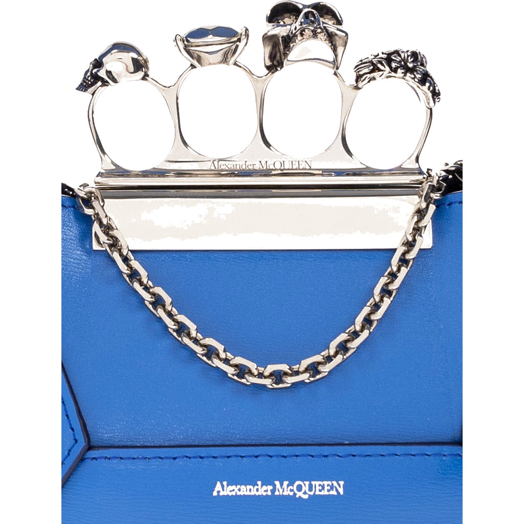 Alexander Mcqueen Jewelled Mini Bag - Blue - Femme