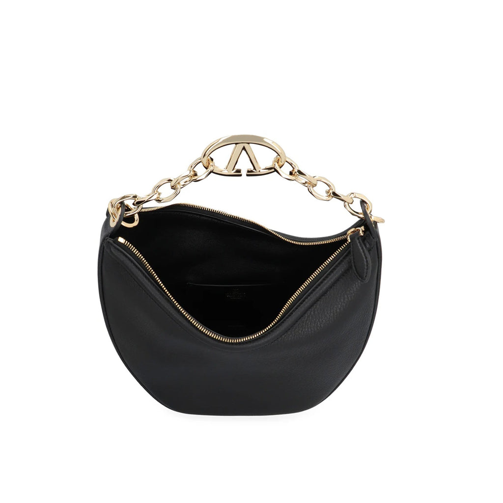 Valentino Garavani Gate V-Logo Leather Bag - Black - Femme