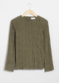 Top St Vanda Crincle Top - Kaki