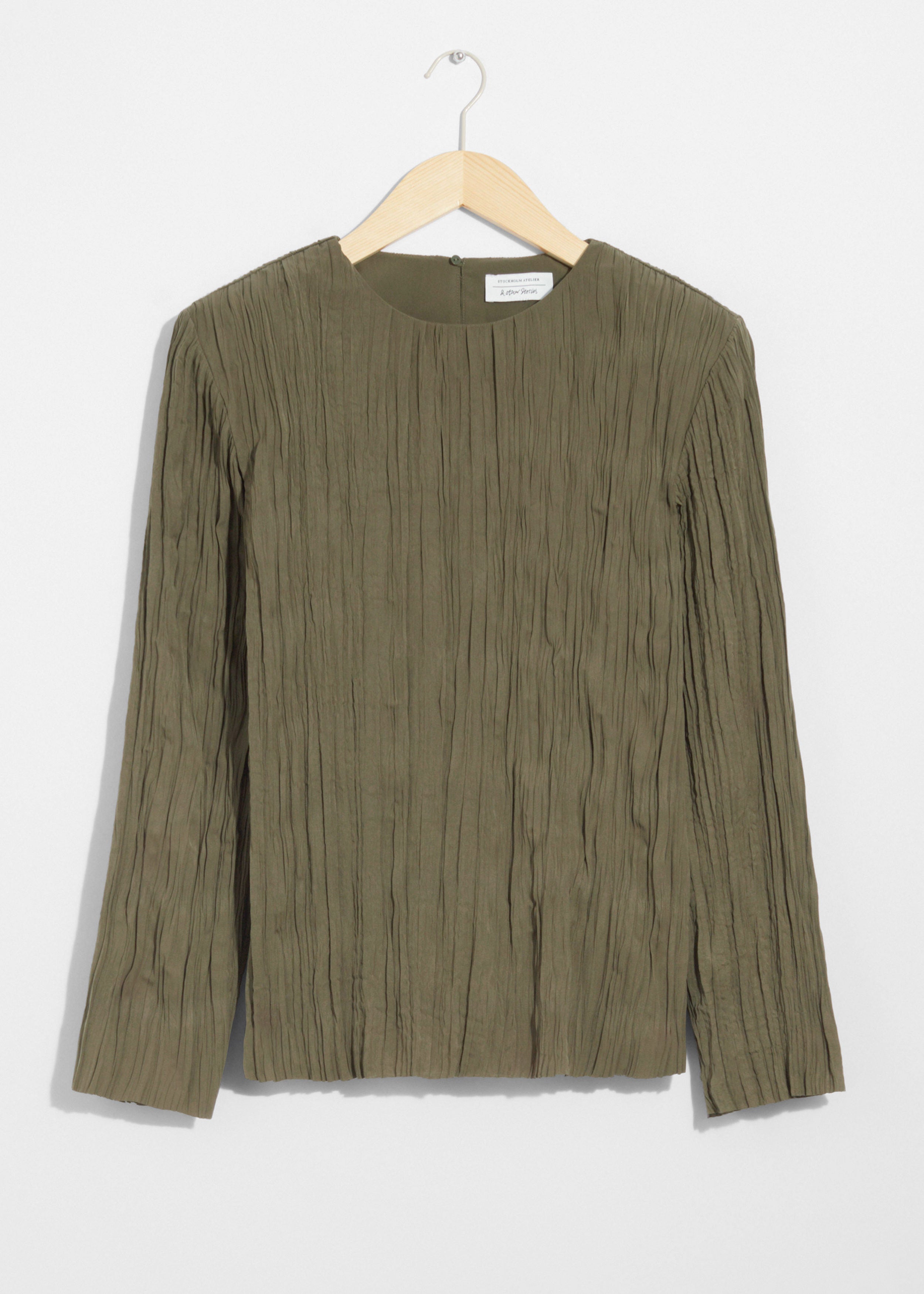 Top St Vanda Crincle Top - Kaki