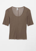 Top St Ezia En Soie - Marron