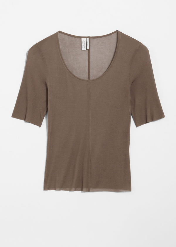 Top St Ezia En Soie - Marron