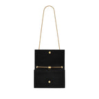 Saint Laurent - Kate Medium Tassel Crocodile Embossed Leather Bag - Black