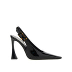 Escarpins Saint Laurent 'Dune' Leather Slingback - Black - Femme