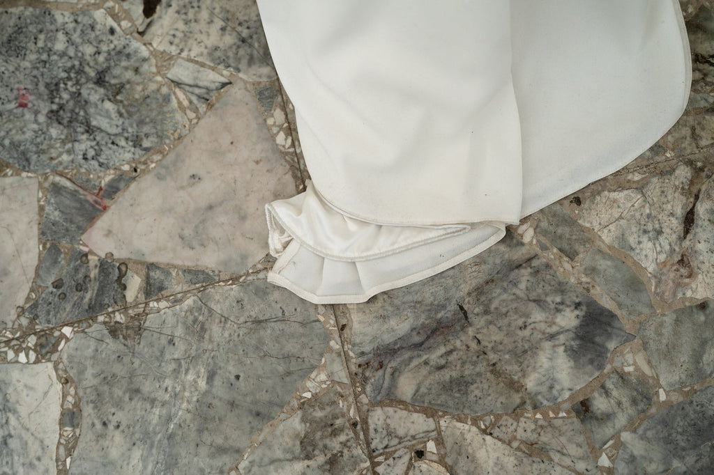 Robe De Mariée Opéra Sans Mousseline - Blanc Soie