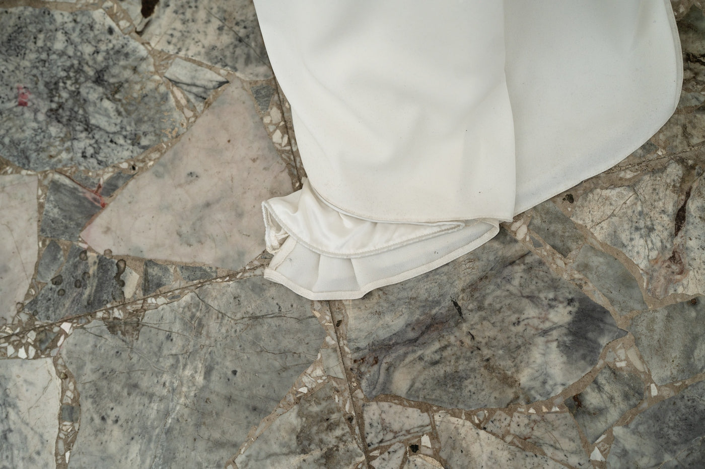Robe De Mariée Opéra Sans Mousseline - Blanc Soie