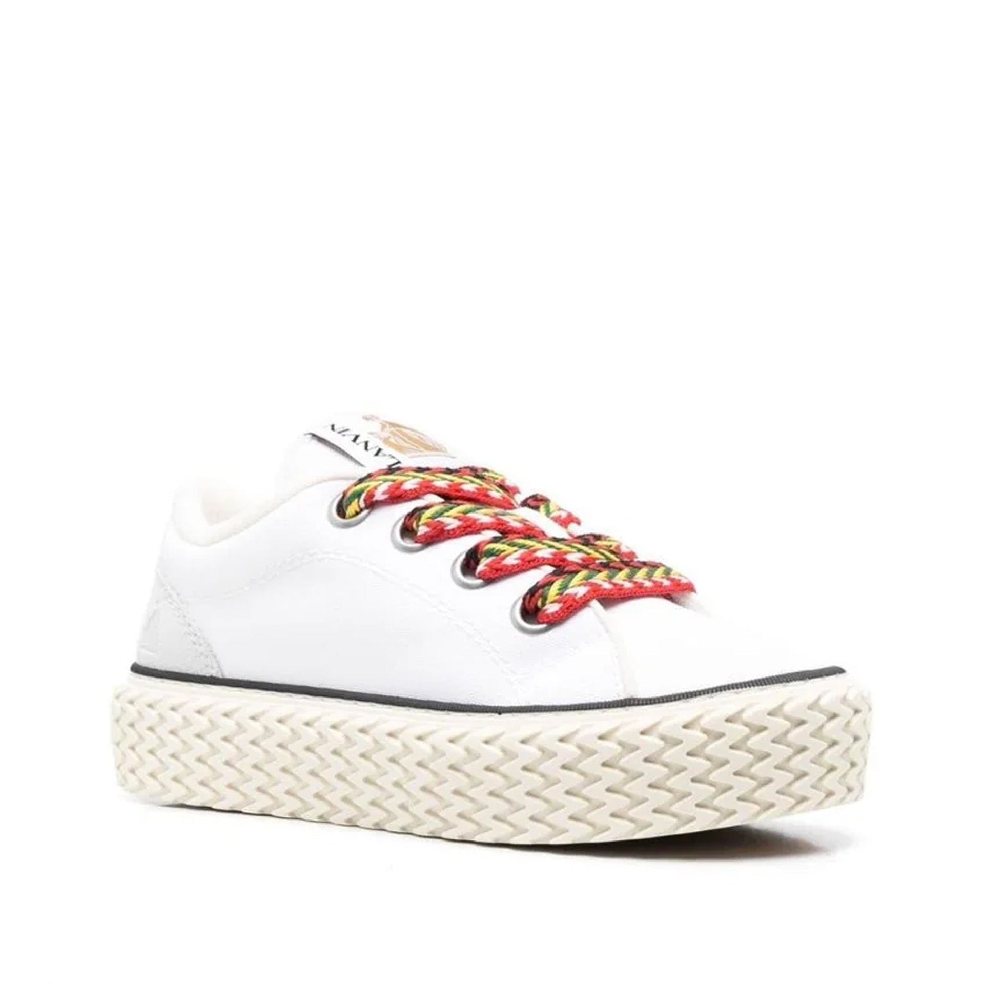 Baskets Lanvin Cotton Lace-Up - White - Femme