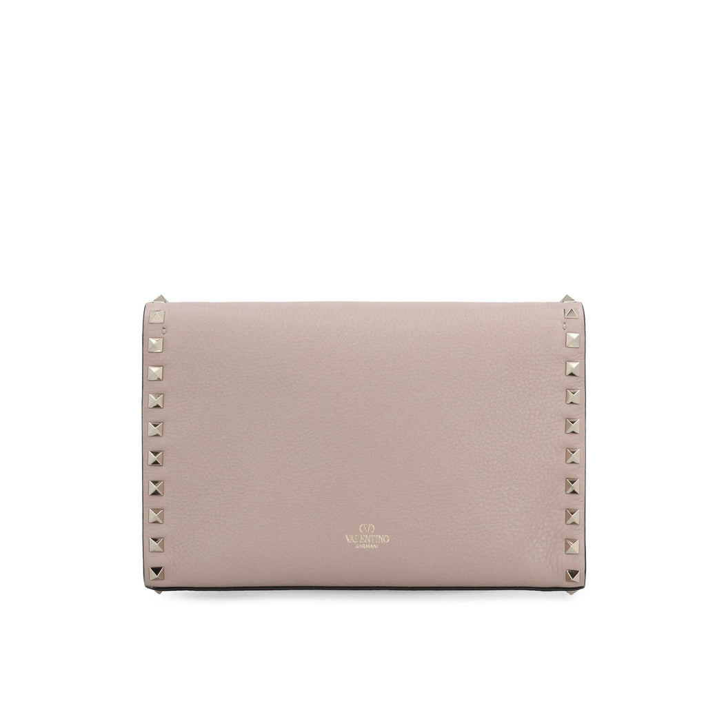 Valentino Garavani Rockstud Leather Crossbody Bag - Pink - Femme