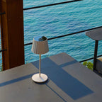 Abby - Lampe De Table Sans Fil - Acier - Blanc