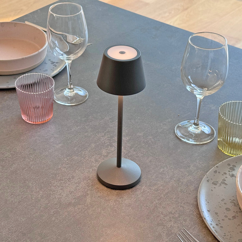 Emily - Lampe De Table Sans Fil - Acier - Gris Anthracite