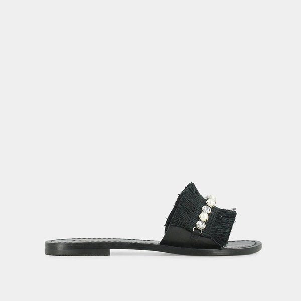 500-JAY TEXTILE / Noir --Mules Jay Textile - Noir Mules Jonak