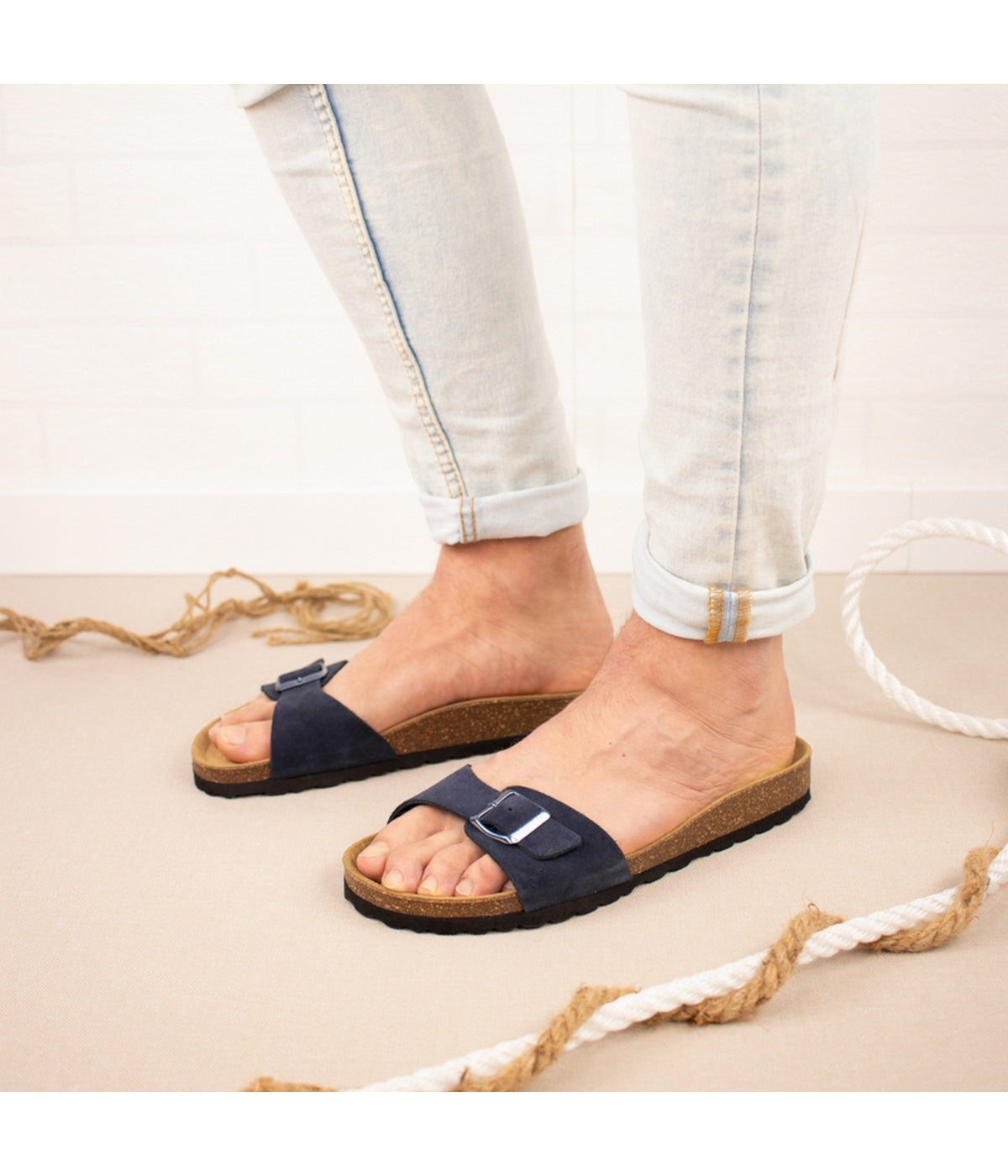 Sandales Bleu - Homme