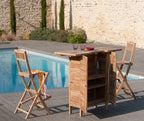 Fun - Tabouret Bar De Jardin - Marron