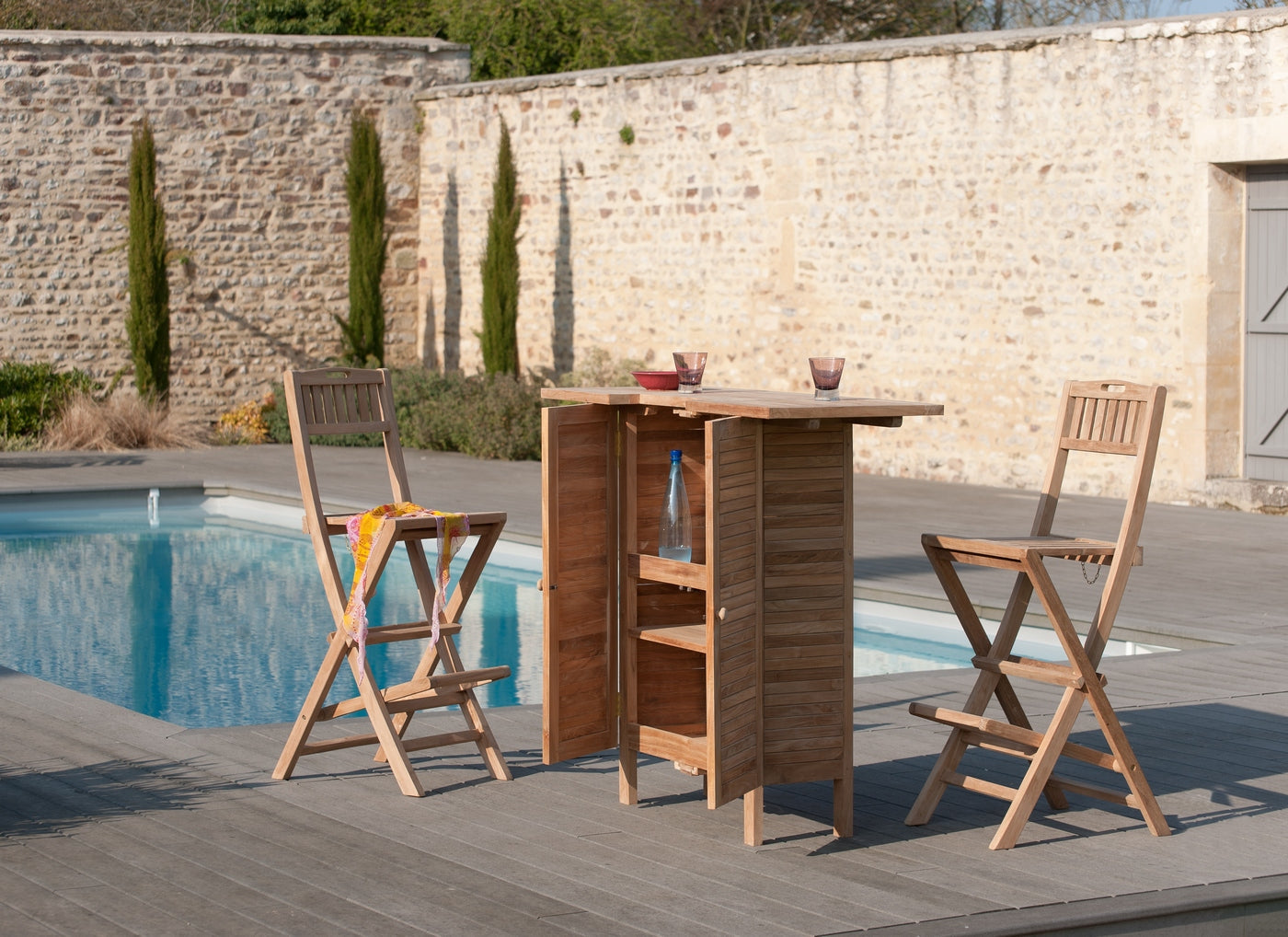 Fun - Tabouret Bar De Jardin - Marron