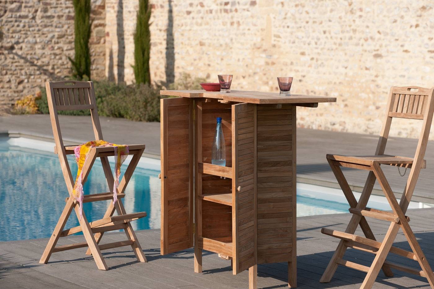 Fun - Tabouret Bar De Jardin - Marron