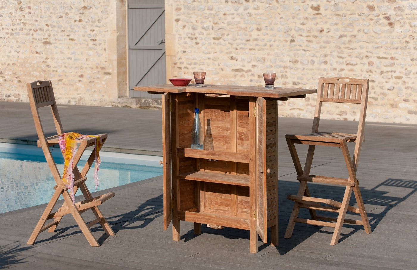 Fun - Tabouret Bar De Jardin - Marron