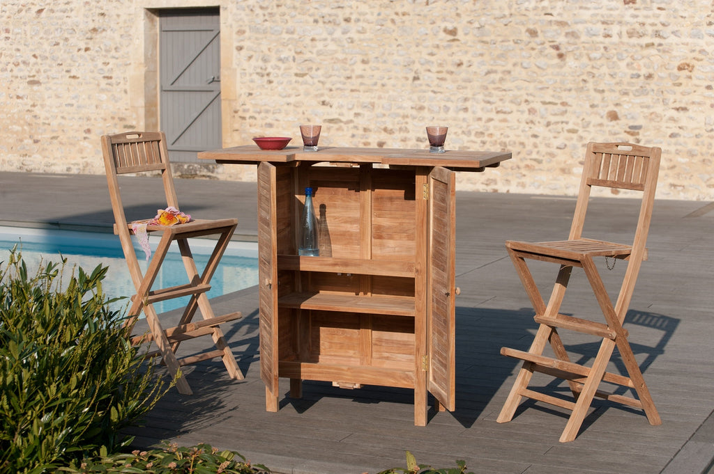 Fun - Tabouret Bar De Jardin - Marron