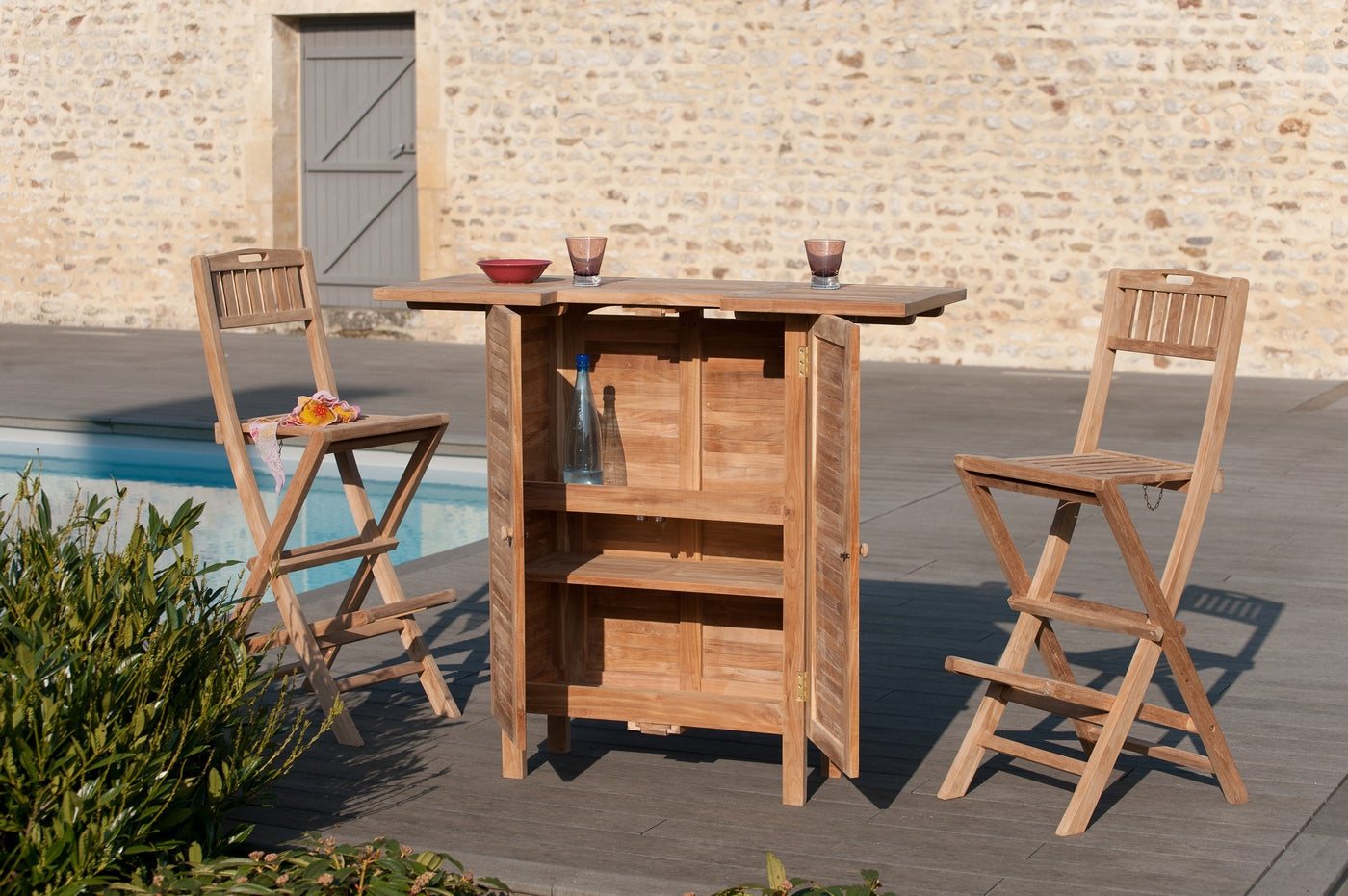 Fun - Tabouret Bar De Jardin - Marron