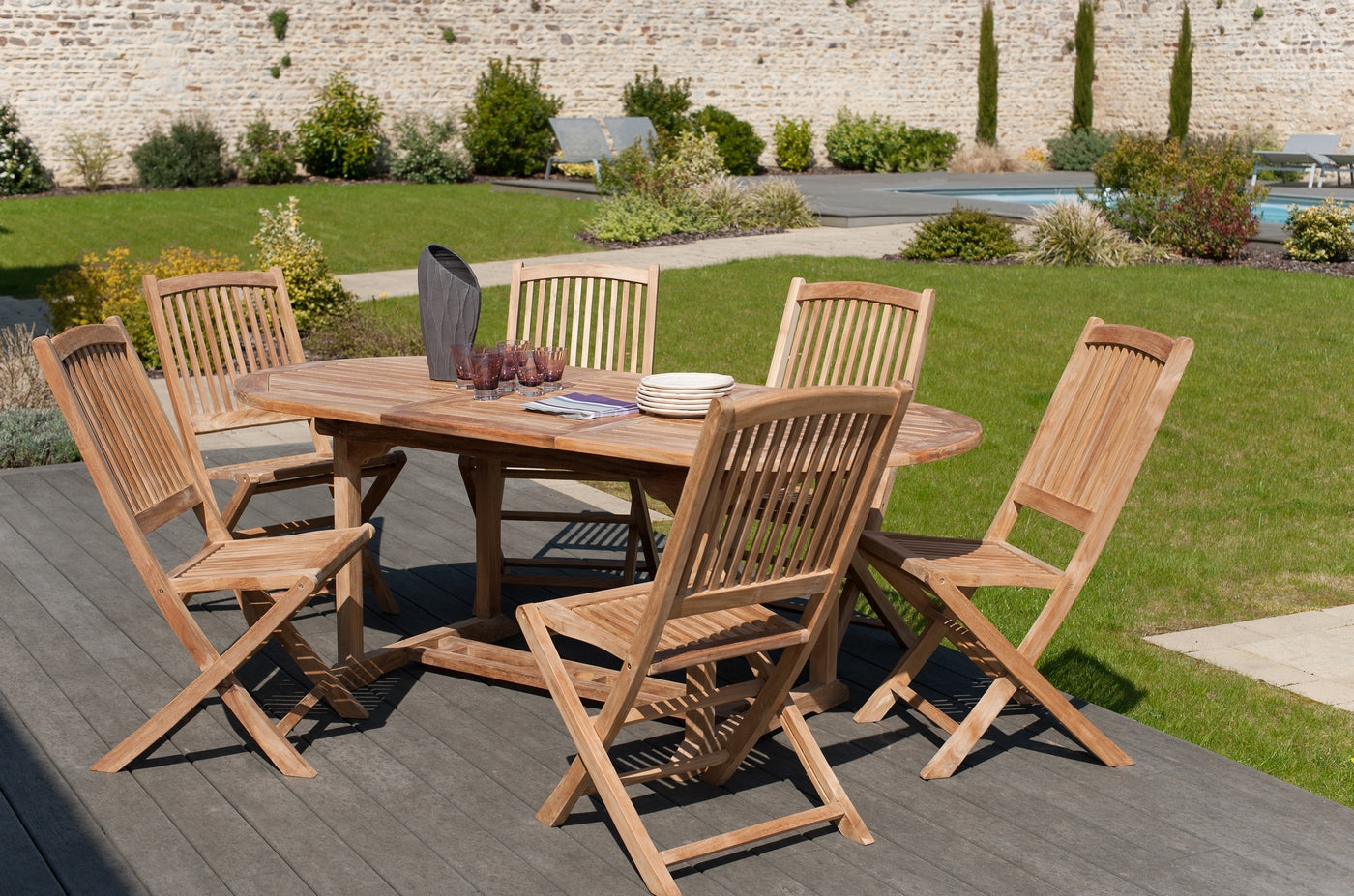Fun - Table De Jardin 6/8 Pers - Marron