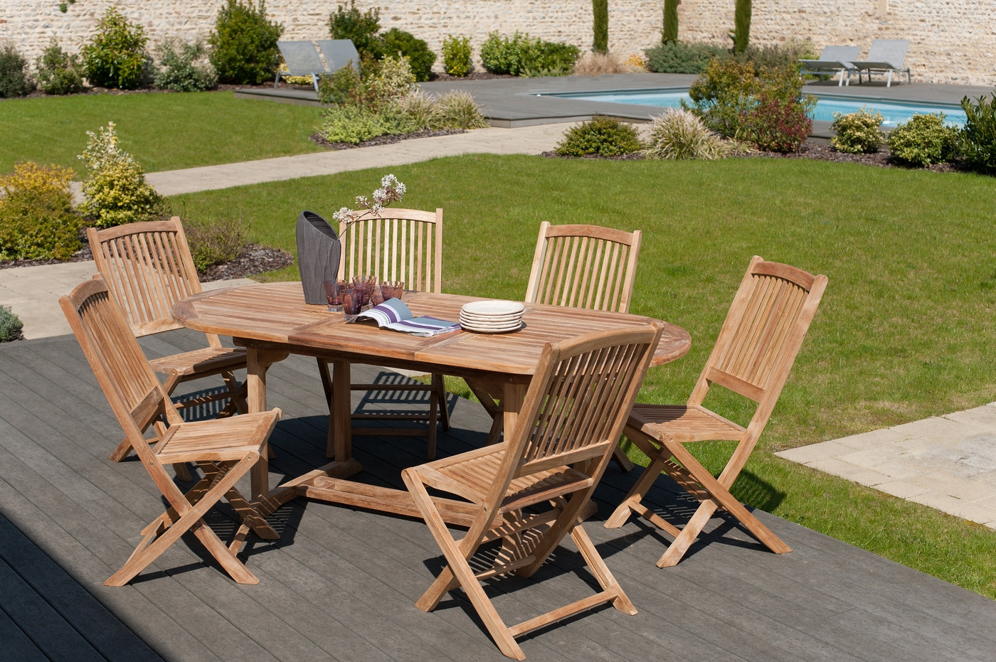 Fun - Table De Jardin 6/8 Pers - Marron