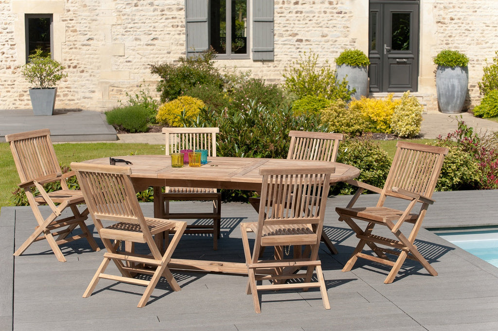 Fun - Table De Jardin 6/8 Pers - Marron