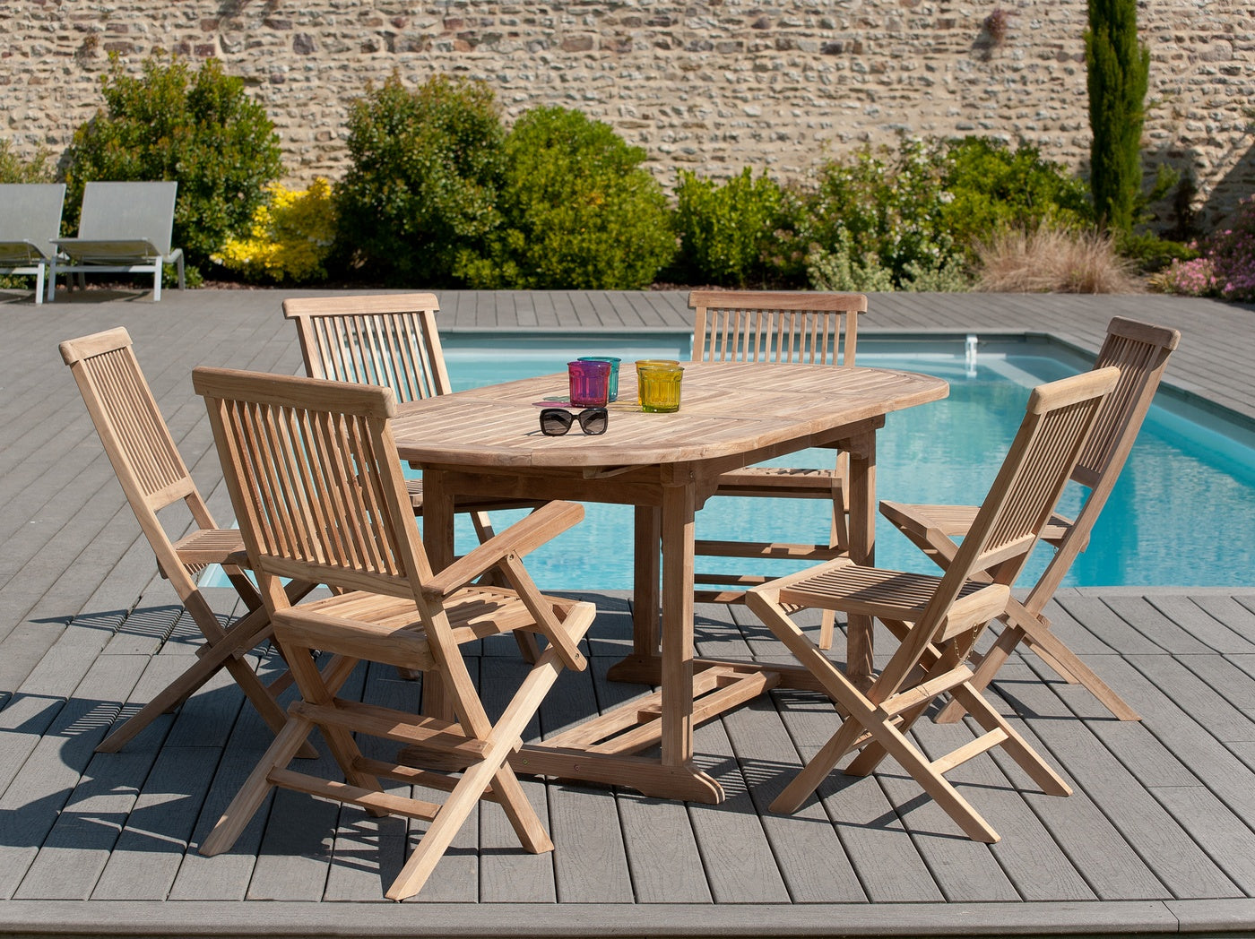 Fun - Table De Jardin 6/8 Pers - Marron