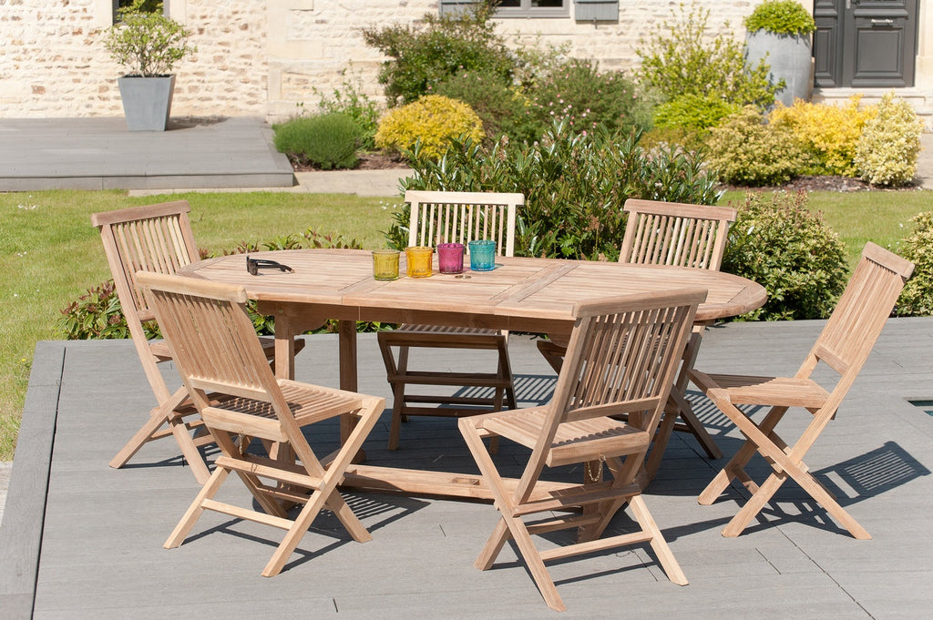 Fun - Table De Jardin 6/8 Pers - Marron
