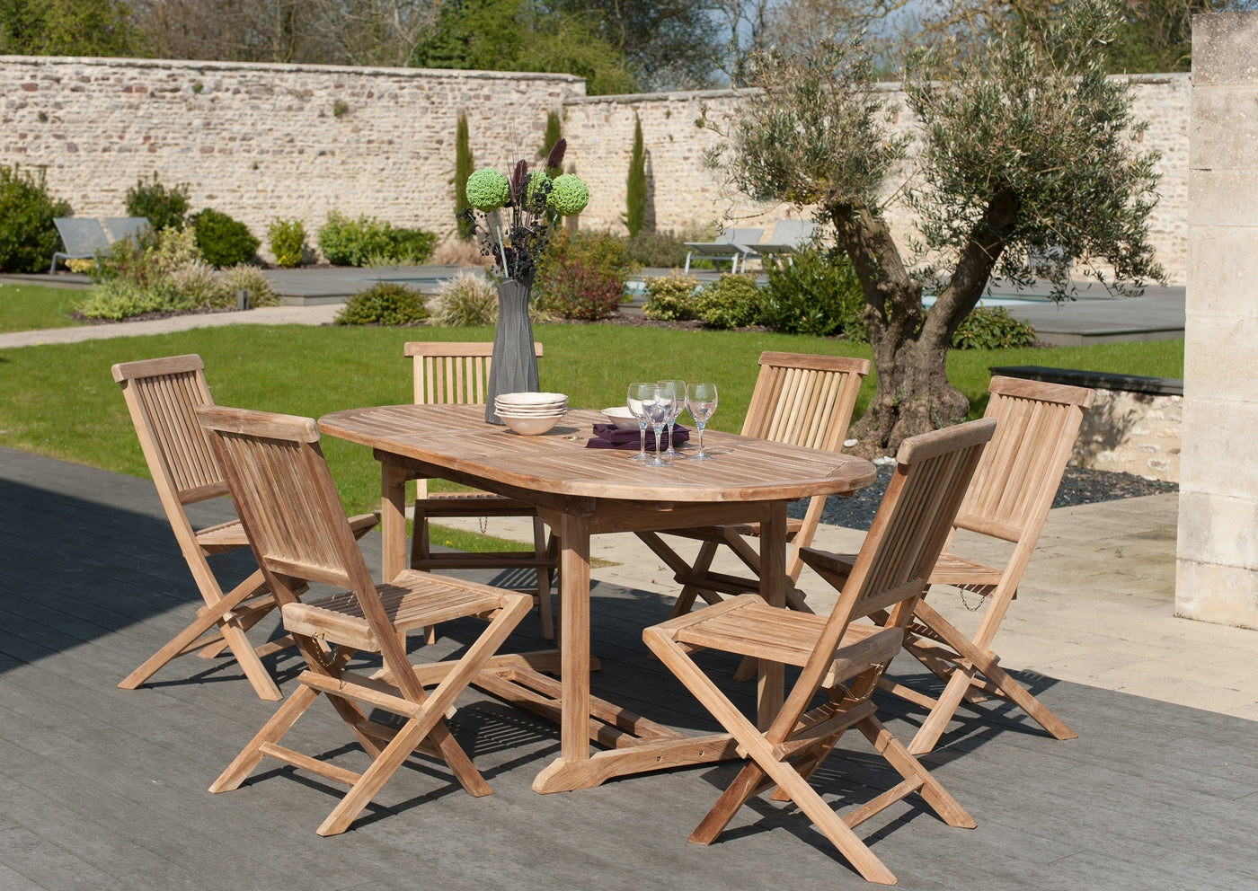 Fun - Table De Jardin 6/8 Pers - Marron