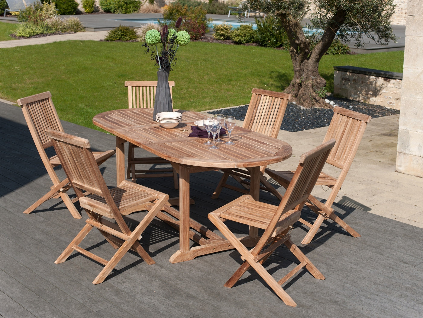 Fun - Table De Jardin 6/8 Pers - Marron