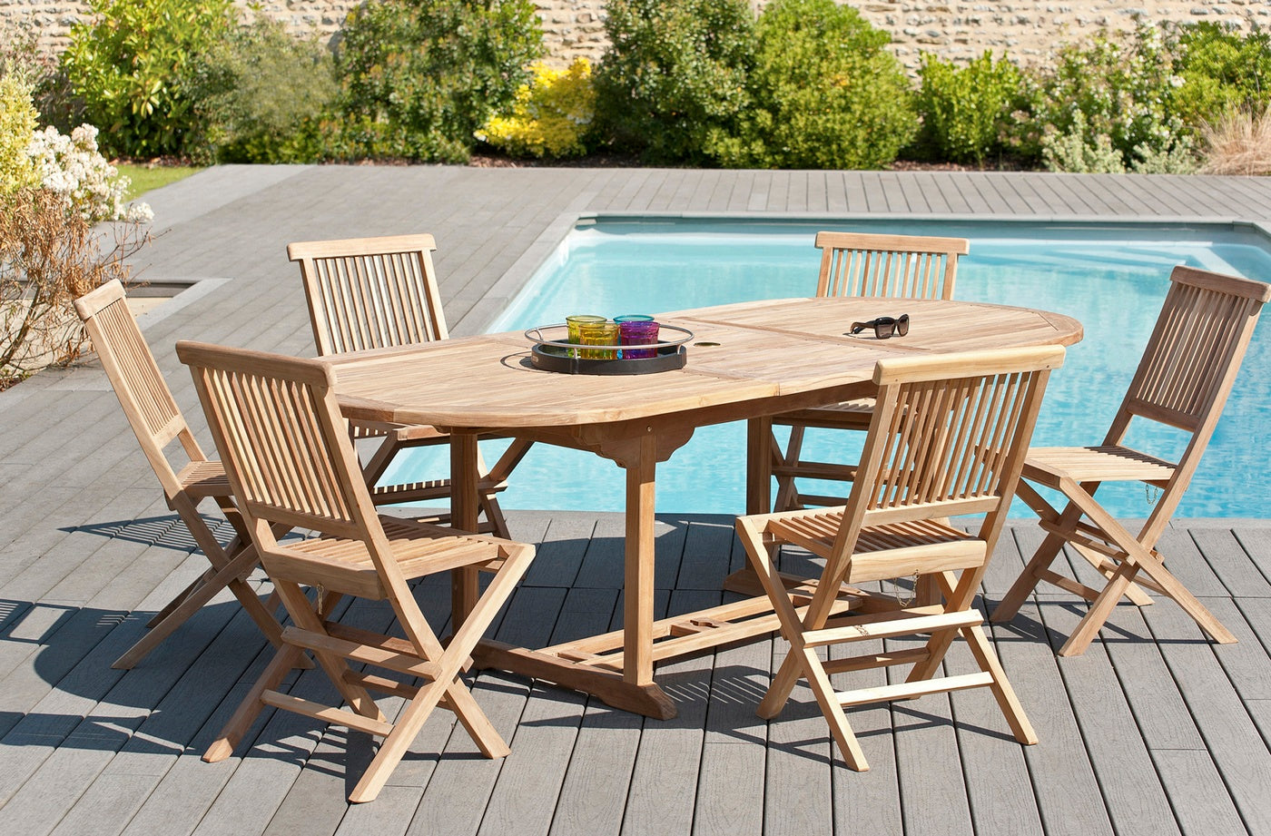 Fun - Salon De Jardin 8/10 Pers - Marron