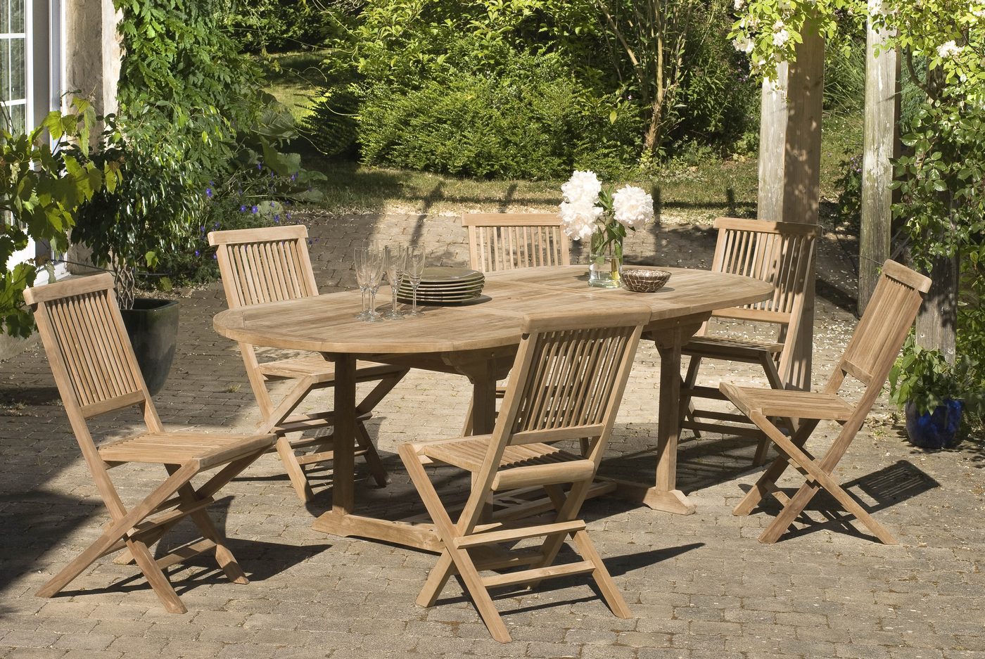 Fun - Salon De Jardin 8/10 Pers - Marron