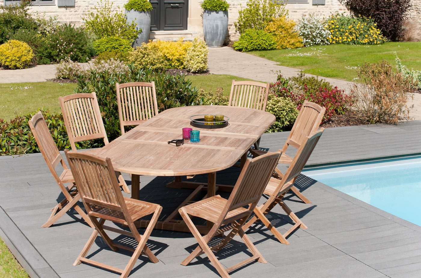 Fun - Lot De 2 Chaises Jardin - Marron