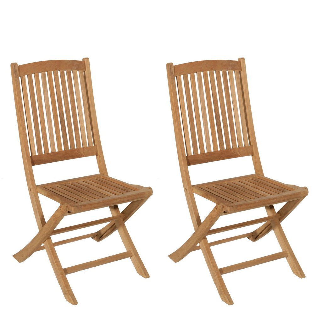 Fun - Lot De 2 Chaises Jardin - Marron