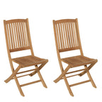 Fun - Lot De 2 Chaises Jardin - Marron